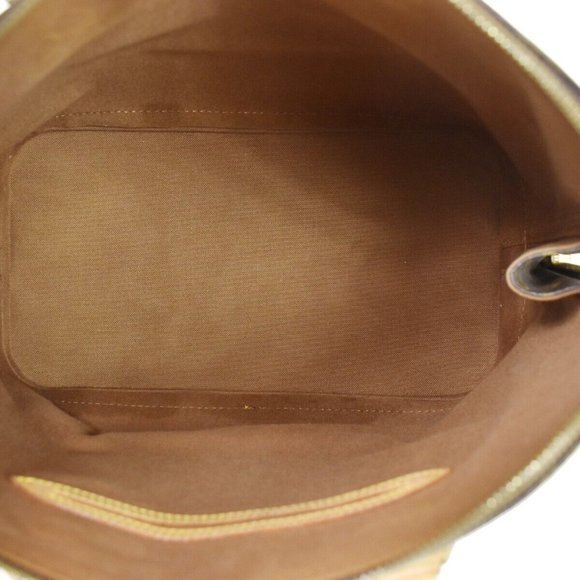 Authentic LOUIS VUITTON LV Logo Alma Hand Bag Monogram Leather Brown France - Picture 3 of 16